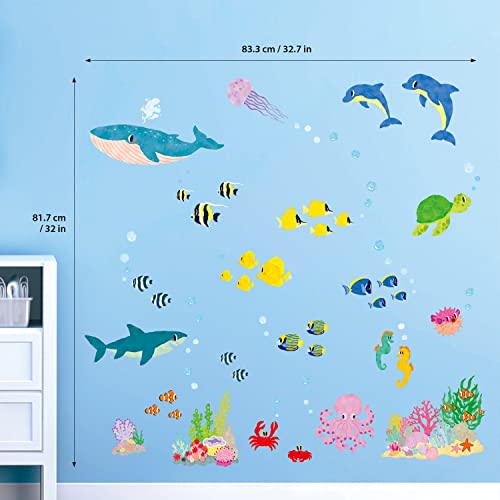 DECOWALL BA-2014s Vinilos Decorativos Fondo Marino Tortuga miniatura 5