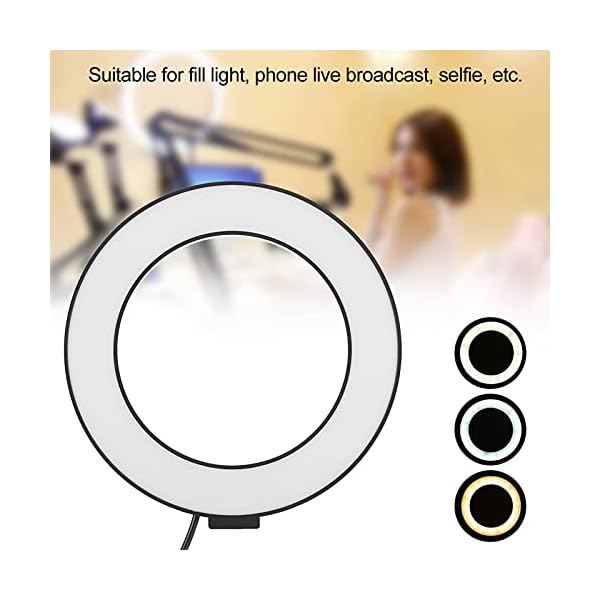 LED-Kreislicht, einstellbares Selfie-Ringlicht, für Selfie-Fotografie-Kamera-Video-Make-up(16cm) – Bild 5