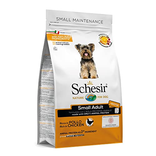 Schesir Dog Small Maintenance Huhn, Hundefutter trocken für kleine Hunde, Beutel, 2 kg