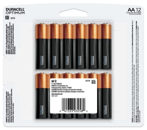 image for Duracell Optimum AA Batteries with Power Boost Ingredients, 12 Count P