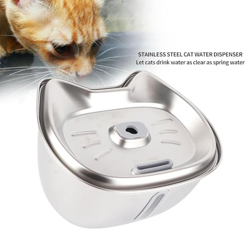 Fuente de agua para gatos acero inoxidable 3 L miniatura 3