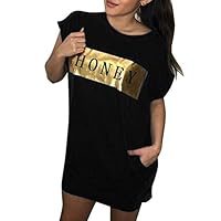 Algopix Similar Product 18 - Sttech1 Womens Casual Loose Gold