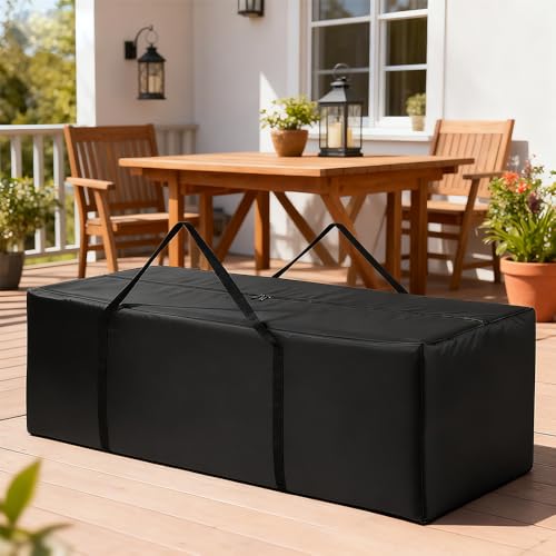 Auflagentasche Gartenpolster Aufbewahrungstasche Gartenauflagen Schutzhülle Oxford Aufbewahrung mit Tragegriff für Gartenmöbel Kissen Polsterauflagen Weihnachtsbaume, Palettenkissen (200 x 60 x 75 cm)