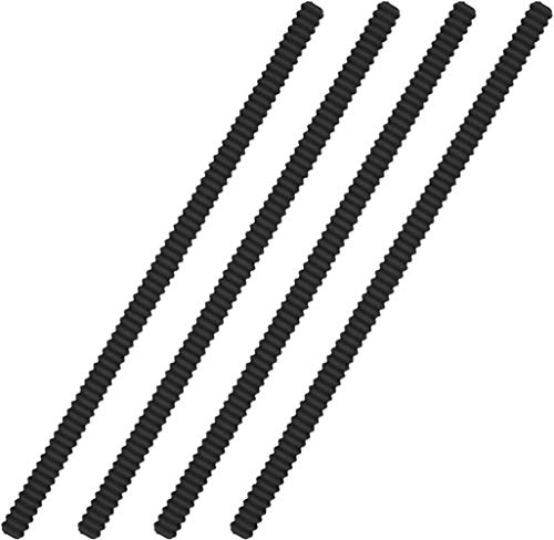 Lot de 4 protections de grille de four en silicone résistant à la chaleur de 35,6 cm (noir)