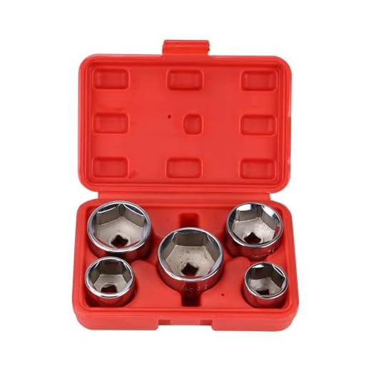 5-Piece Heavy-Duty Oil Filter Socket Set