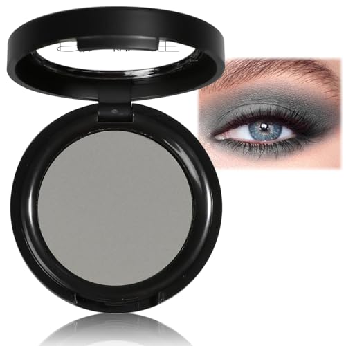 Matte Grey Single Eyeshadow - Pressed Fine Powder, Intensely Pigmented for Longwear Day & Night Looks, Wet & Dry Application, Suitable for All Skin Tones, Mineral Oil Free