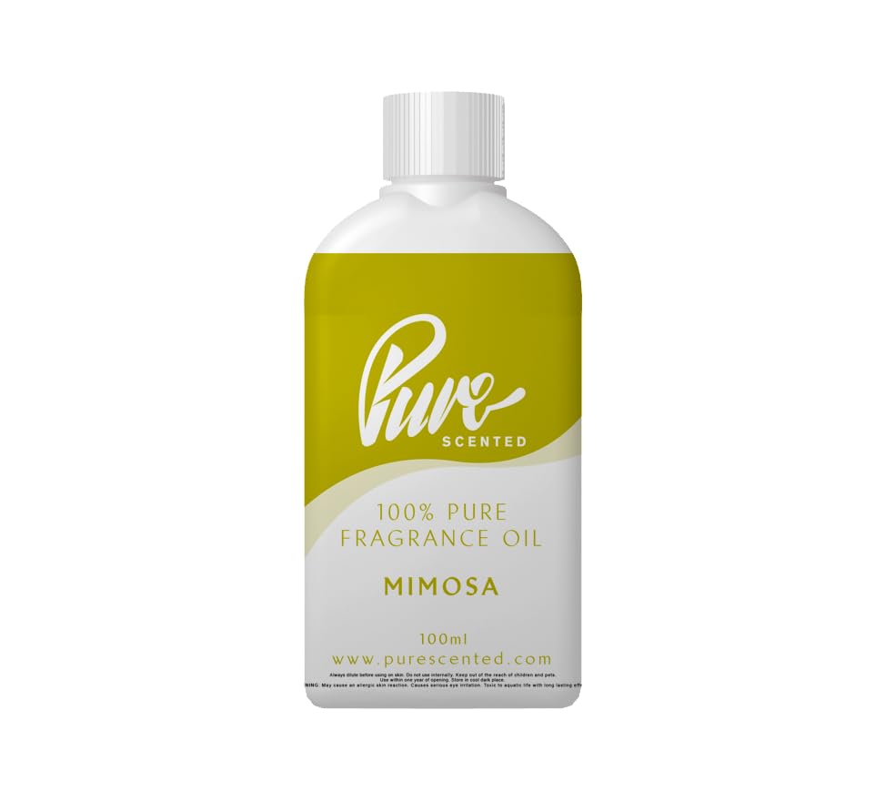 Pure Scented 100ml Fragrance Oil - Vegan & Cruelty-Free, for Candles, Soaps, Slime, Diffusers, Cosmetics, Wax Melts & DIY Crafts (1 x 100ml, Mimosa) — image 1