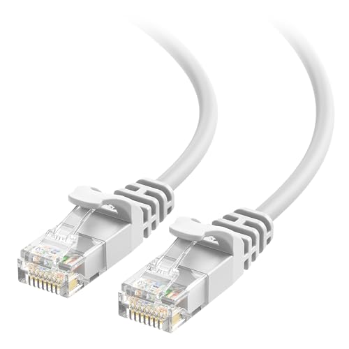 Cable Matters 10Gbps Snagless Cat 6 Ethernet Cable - 50ft, Slim Profile Cat 6 Cable, Cat6 Cord, Thin Ethernet Cord, White by Cable Matters - Used condition - US$10.32