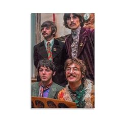 LUISAS Poster vintage des Beatles sur toile – Impression d’art moderne pour chambre à coucher – 30 x 45 cm - Les Beatles, Paul McCartney, John Lennon, RIngo Starr, George Harrison