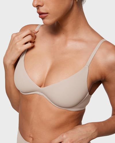 Image of INLYRIC Women's Inbarely Plus Plunge Bra - Unlined Underwire Sexy Demi Balconette Bras