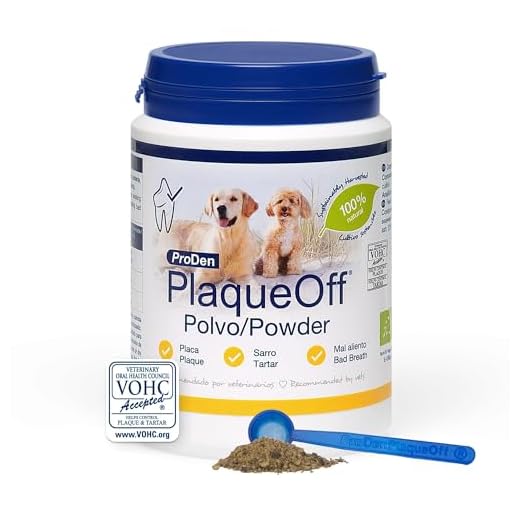 ProDen PlaqueOff Powder - Polvos para perros y gatos, 180 g, para el mal aliento, placa bacteriana, sarro