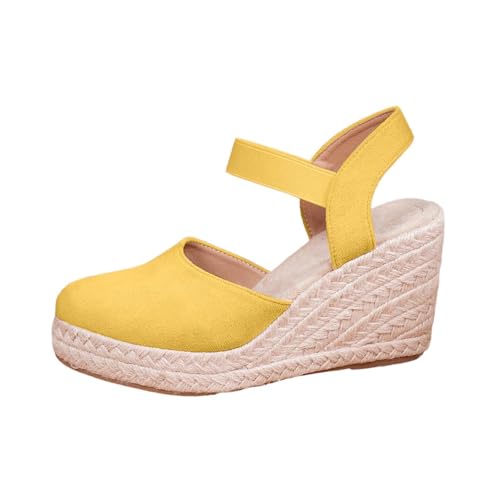 Chaussures d'été pour femme sandales compensées de promenade