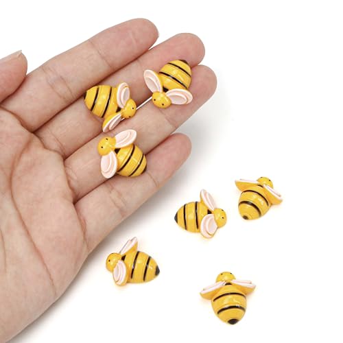 Set 10 Imán Abeja Decorativo 0.8 pulg Resina Para Nevera miniatura 5