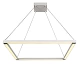 Led Decore QUATTRO - Lámpara colgante, aluminio, 65 W, 80 x 80 x 120 cm, color blanco