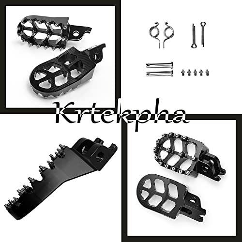 Dirt Bike Pegs Cnc Aluminum Off-Road Motorcycle Wide Foot Nail Pedal, Suitable For Racing Nails Such As Crf250L/Crf300L - Black #TOP3