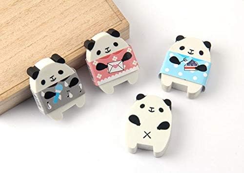 Set of 10 Cute Novelty Kawaii Cool Fun Art Animal Erasers Bulk Kids With 2 Gifts