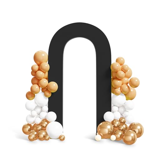 Peomeise 7.2FT Spandex Open Arch Backdrop Cover Black