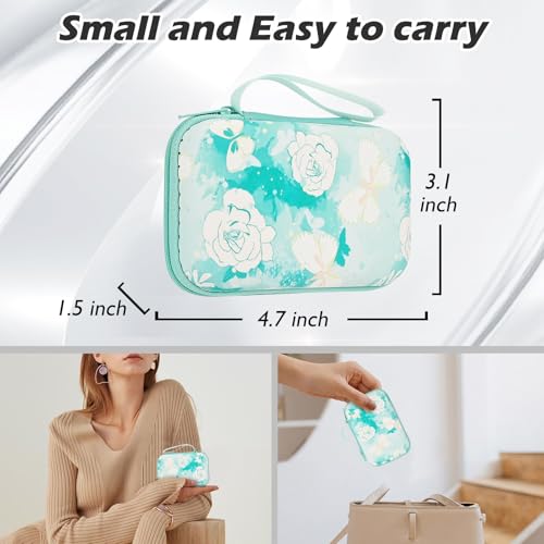 Protector de cable de mariposa rosa con funda para cargador y estuche organizador 3