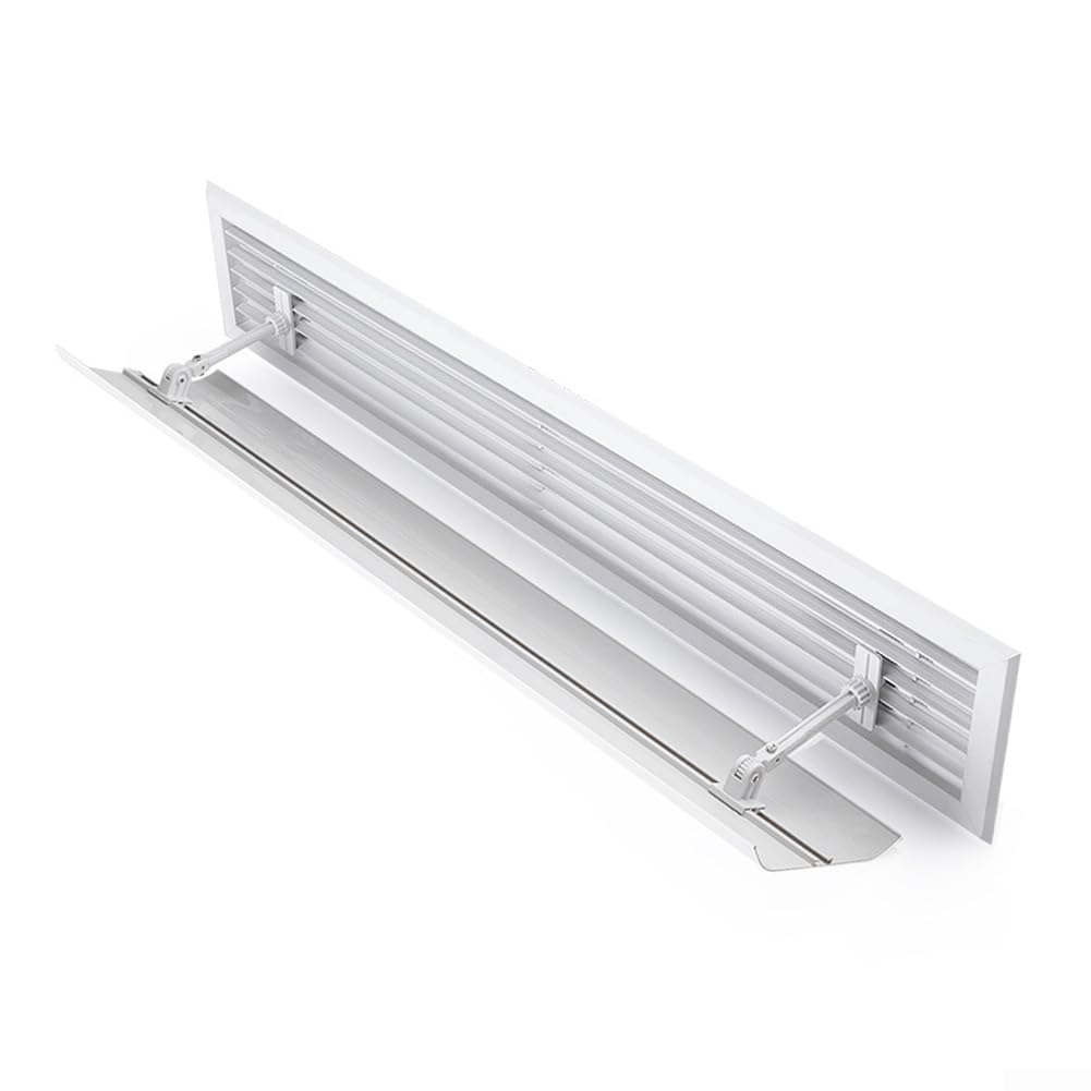 Deflector de aire acondicionado para salida central de CA, PVC anti soplado directo con algodón impermeable, placa de rejilla blanca moderna de 20 x 40 cm o 20 x 60 cm (40)