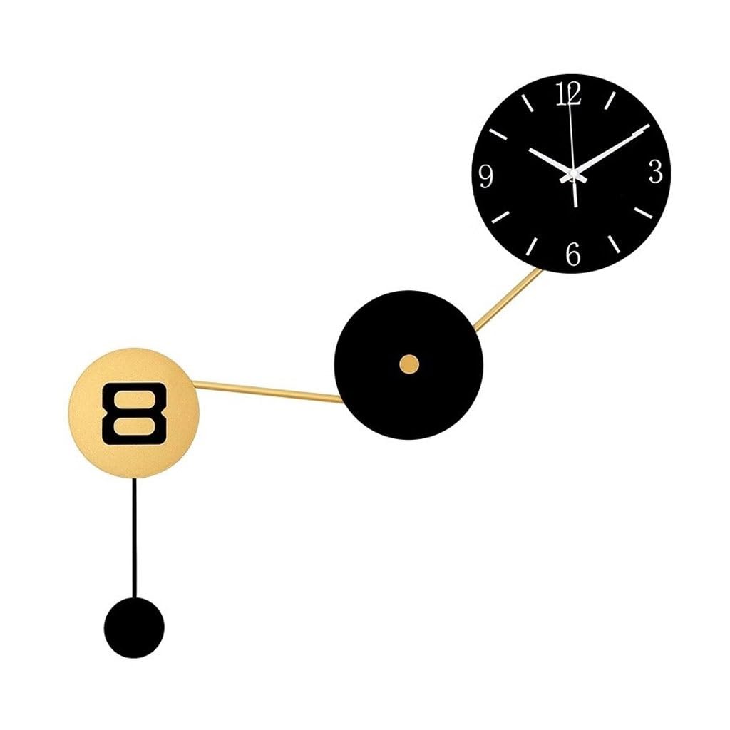 GFHTRELY Wall Clock Household Clock Living Room Simple Wall-mounted Household Silent Modern Wall Clock Creative Background Wall Quartz Clock Clock