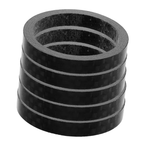 VICASKY 5pcs Carbon Fiber Headset Spacer Lightweight and Durable Handlebar Stem Spacers for Mountain and Road Bikes Quick Installation for Custom Adjustments