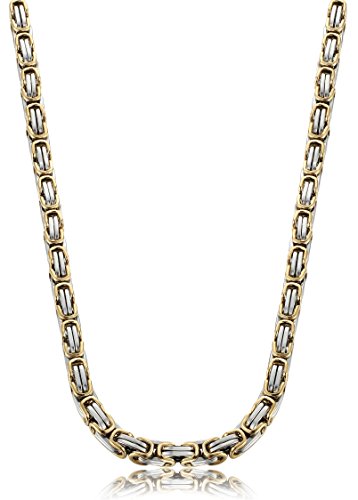 Jstyle Stainless Steel Male Chain Necklace Byzantine Bracelet For Men Jewelry Sets 8.5 Inch Bracelet #TOP2