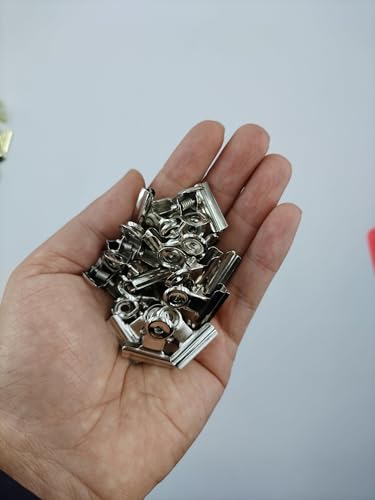 50 Stück Kleine Bulldogge Büroklammern, 22mm Mini Metall Klammern, Multi-function Scharnier Clip Briefklemmer für Tags Taschen, Fotos,Zeichnungen, Kunsthandwerk, Büro, Küche (Silber)