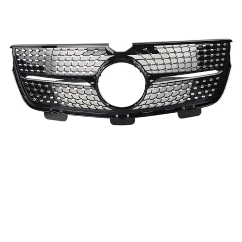 メルセデスベンツ GL X164 2007-2012 フロントバンパーグリルアップグレード ミドルフードメッシュリフィットチューニング GL320 GL350 GL450 GL550に対応(Silver 2)