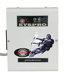 Syspro Captain Voltage Stabilizer for Washing Machine Working Range (170v - 270v) Voltage Stabilizer (Cream)