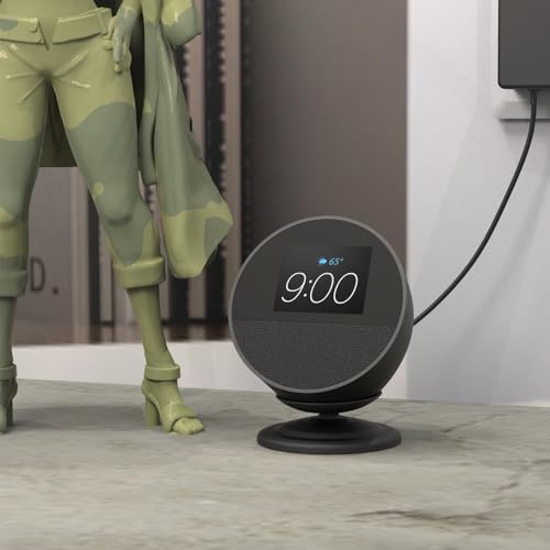 Support Echo Spot 2024 cachant les câbles, fixation murale sans vis pour éviter le désordre - 3