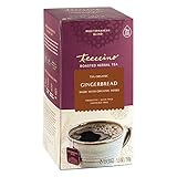 Teeccino Gingerbread Chicory Coffee Alternative - Holiday Dessert Beverage That’s Prebiotic, Caffeine-Free & Acid Free, Medium Roast, 25 Tea Bags