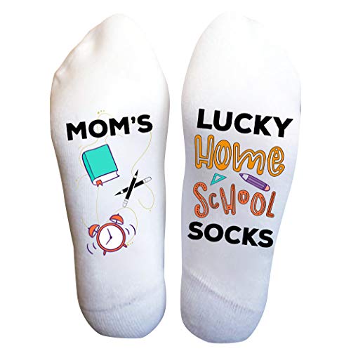 Home School Funny Socks, Teacher Mom Fun Gift