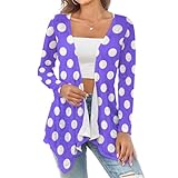 Design élégant et élégant : doté d'une coupe décontractée, de manches longues et d'un style ouvert sur le devant, ce cardigan violet à pois ajoute une touche raffinée aux tenues d'automne pour femmes 2025. Il est idéal pour les vêtements d'automne et les amateurs de vêtements d'automne qui apprécient les détails intemporels. Des pulls confortables pour femmes aux pulls d'automne et aux tenues d'automne en tricot, le motif tricoté texturé améliore un look classique de pull pour femme, adapté pour les occasions décontractées et professionnelles