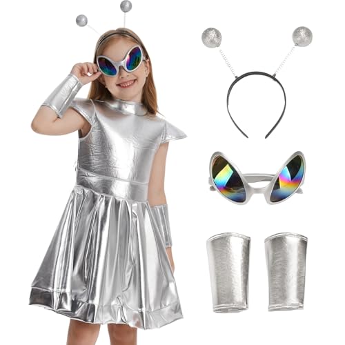 Disfraz Alienígena para Niñas Talla L 8-9 Años miniatura 1