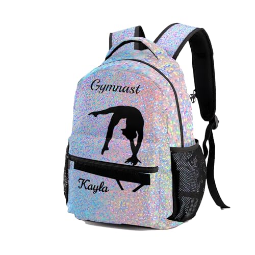 Gymnastics Beam Sparkle Kids Toddler Backpack Personalized School Bag with Chest Strap for Boys Girls Preschool Kindergarten Nursery Children Bag2