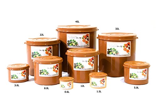 E-Jen Premium Kimchi, Sauerkraut Container Probiotic Fermentation with Inner Vacuum Lid Round (0.4 gal/ 1.5L)
