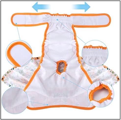 3 Pcs Reusable Dog Diapers, Pet Dog Diaper Dresses, Super Absorbent Pet Sanitary Underwear, Suitable for Female Pet Incontinence, Menstruation, Long-term Travel, 11.5-15 Inches (S)