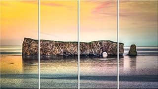 Roche Percé 4 Panel Canvas Wall Art. Quebec Photography Print.
