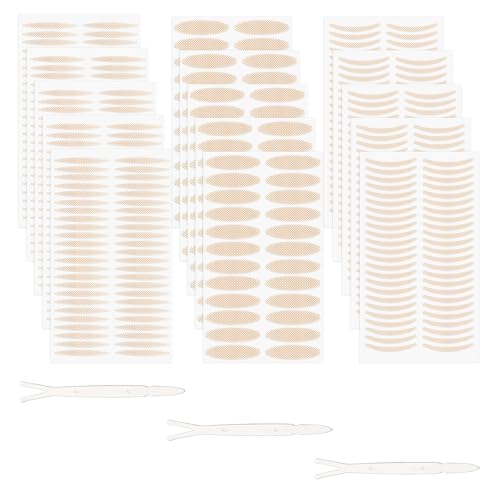 Prasacco 720 Pcs Eyelid Lifter Strips, Waterproof Double Eyelid Tape Eyelid Tape for Hooded Eyes Invisible with Y-bar Surgery-Free Instant Eye Lift Say Goodbye to Hooded, Droopy Lids (3 Style)