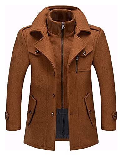 Manteau d'hiver en laine pour hommes col montant idéal pour vos déplacements professionnels