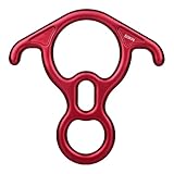 mophrati Equipo de Anillo de Seguridad para Descender Escalada, Accesorios mosquetón, Dispositivo rapel, Accesorio montañismo, Herramienta fijación, Rojo