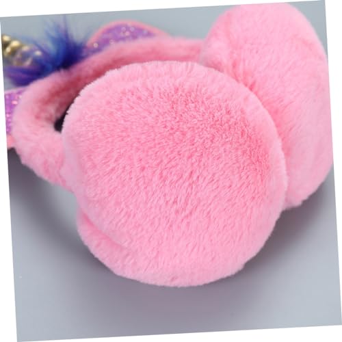 Evita Orejas Frías con Orejeras de Unicornio Peluche Rosa Cómodas 7
