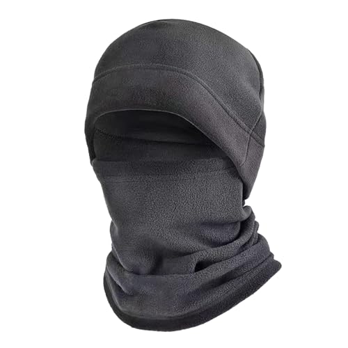 Windproof Face Cover Neck Gaiter Winter Fleece Balaclava Ski Mask for Men (Grey) - image 1