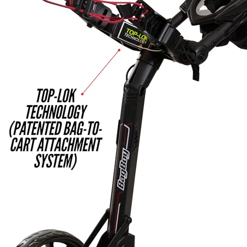 Bag Boy Nitron 3 Wheel Golf Push Cart, Easy 1 Step Open and Fold, Scorecard Console, Beverage Holder, Mobile Device Holder, Handle Mounted Parking Brake, by Bag Boy - Image 5
