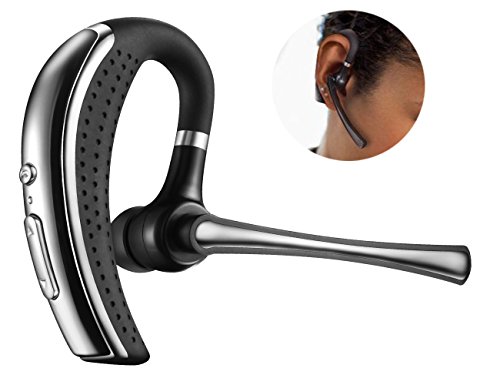 Bluetooth headset, GXGUS BH790 Office Wireless Bluetooth Headset with Noise Cancelling Mic,Metal+PC Lightweight BlueTooth Earphone Hand Free for Cell phones /Office/Workout/Driver/Trucker (Black)