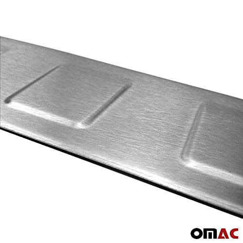 Omac Car Accessories Brushed Chrome Rear Bumper Guard Sill Plate | Stainless Steel Brushed Chrome Trunk Sill Cover Trim Protector | Fits Audi A4 Allroad 2008-2016 #TOP7