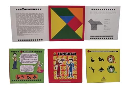 TANGRAM em EVA: Quebra-Cabea Geometrico Clssico com 7 Peas em Plstico, Indicado para Todas as Idades