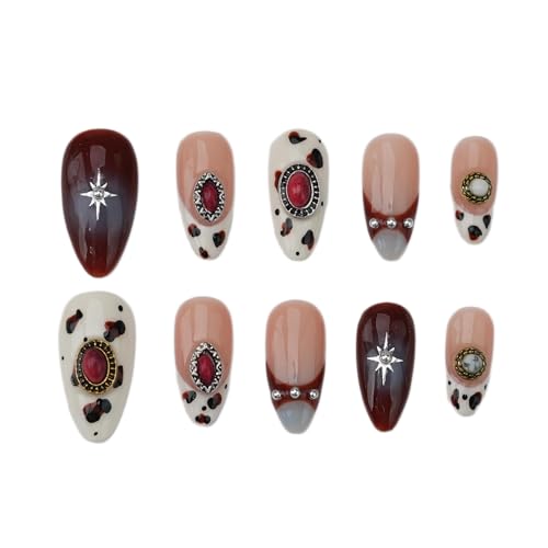 Christmas Press On Nails Cat Eye Snowman Snowflake Gift Idea