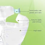 4-5xl Couches pour adultes pour les femmes et les hommes - Cas de 32 Slips jetables bariatriques avec onglets et panneaux latéraux extensibles - Respirant avec Max Absorbance
