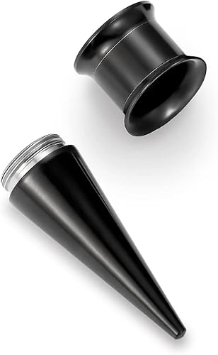 Miniatura 5 de vcmart 14G-00G - Kit de estiramiento de 36 manómetros de oreja, tapones cónicos, ojales, acero de grado implante, Metal, Acero inoxidable